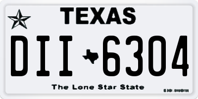 TX license plate DII6304