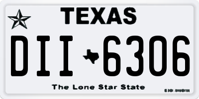 TX license plate DII6306