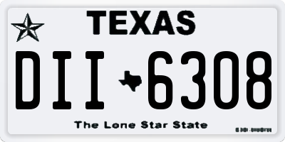 TX license plate DII6308
