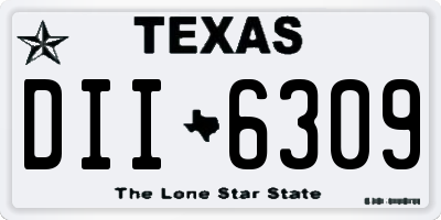TX license plate DII6309