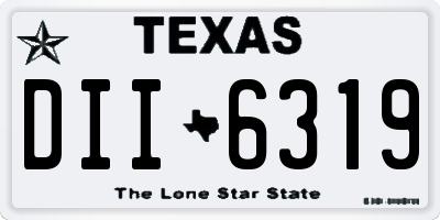 TX license plate DII6319