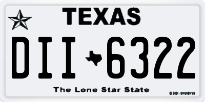 TX license plate DII6322