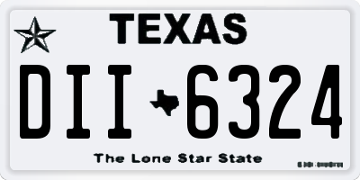 TX license plate DII6324