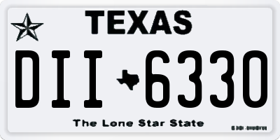 TX license plate DII6330