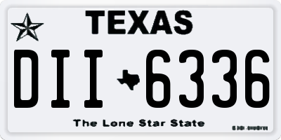 TX license plate DII6336