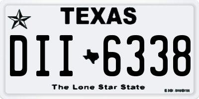 TX license plate DII6338