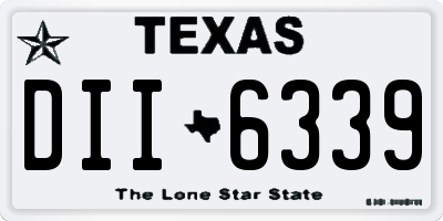 TX license plate DII6339