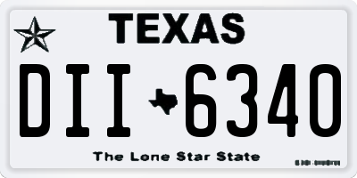 TX license plate DII6340