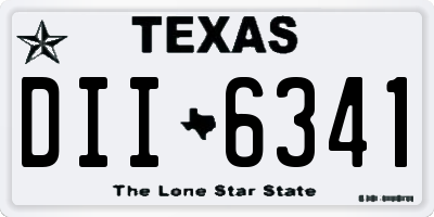 TX license plate DII6341