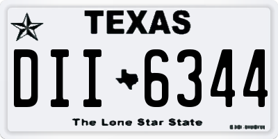 TX license plate DII6344