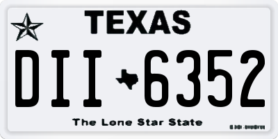 TX license plate DII6352