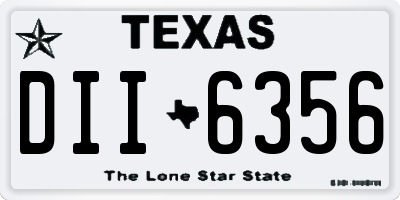 TX license plate DII6356