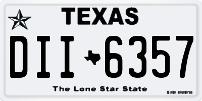 TX license plate DII6357
