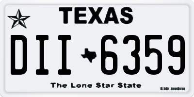 TX license plate DII6359