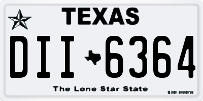 TX license plate DII6364