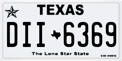TX license plate DII6369