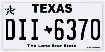 TX license plate DII6370