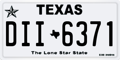 TX license plate DII6371