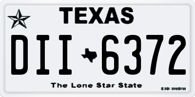 TX license plate DII6372