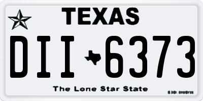 TX license plate DII6373
