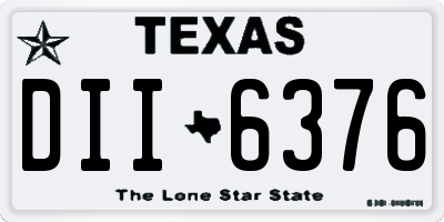 TX license plate DII6376