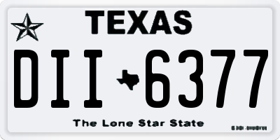 TX license plate DII6377