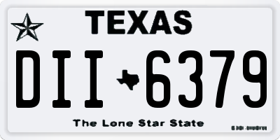 TX license plate DII6379