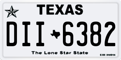 TX license plate DII6382