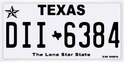 TX license plate DII6384