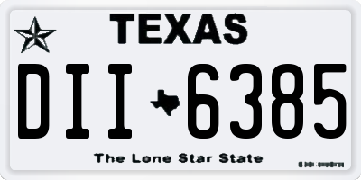 TX license plate DII6385