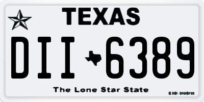 TX license plate DII6389