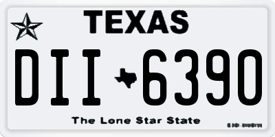 TX license plate DII6390