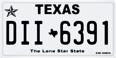TX license plate DII6391