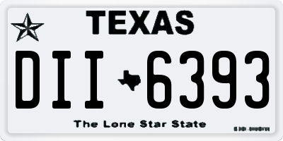 TX license plate DII6393
