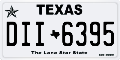 TX license plate DII6395
