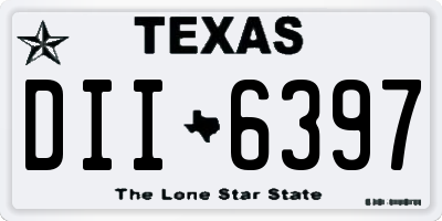 TX license plate DII6397