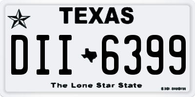 TX license plate DII6399