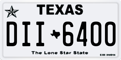 TX license plate DII6400
