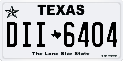 TX license plate DII6404
