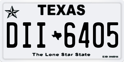 TX license plate DII6405