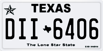 TX license plate DII6406