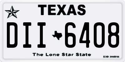 TX license plate DII6408