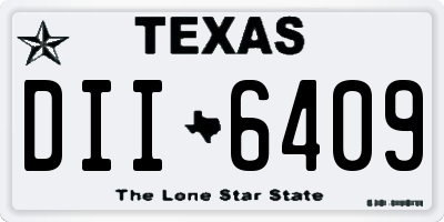 TX license plate DII6409