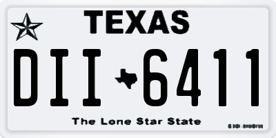 TX license plate DII6411