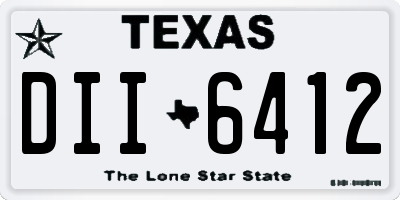 TX license plate DII6412