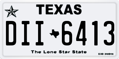 TX license plate DII6413
