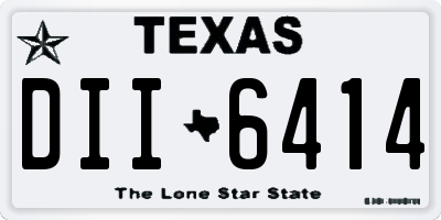 TX license plate DII6414
