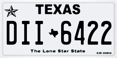 TX license plate DII6422