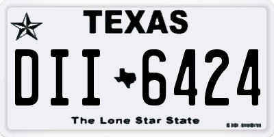 TX license plate DII6424