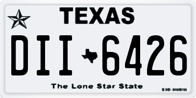 TX license plate DII6426